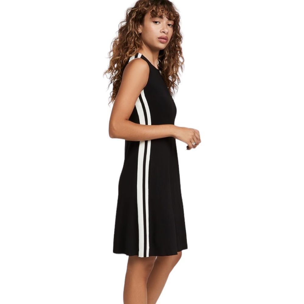 Norma Kamali Black and White Mini Dress